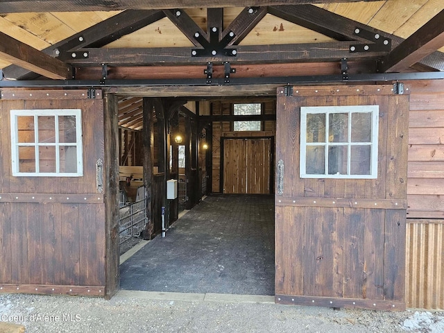 view of horse barn