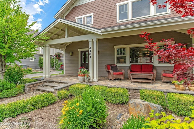 exterior space with a porch