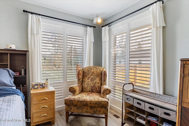 bedroom featuring wood finished floors