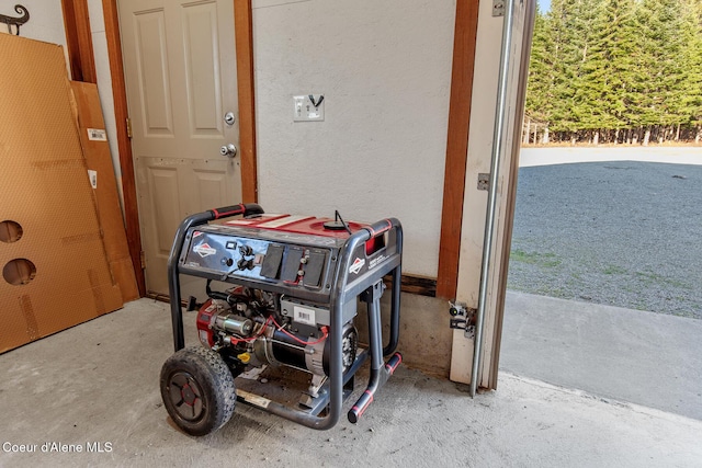 details with concrete flooring