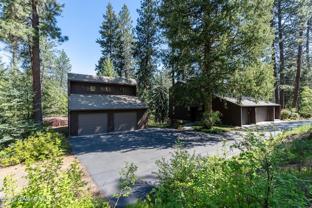 garage with a detached garage