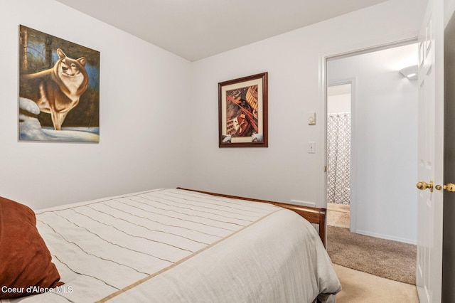 view of carpeted bedroom