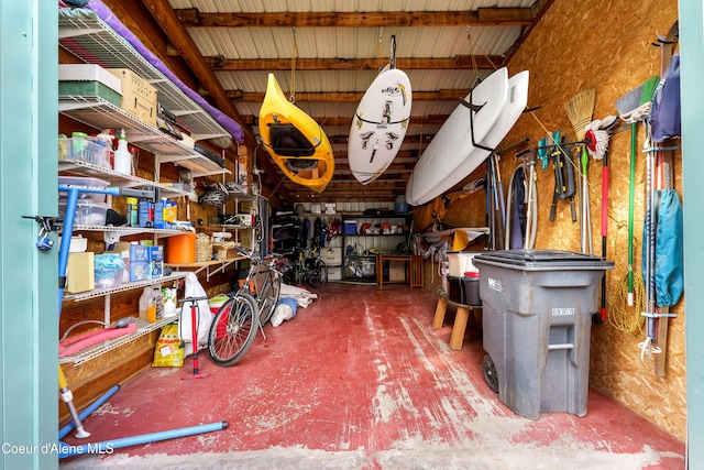 view of storage room