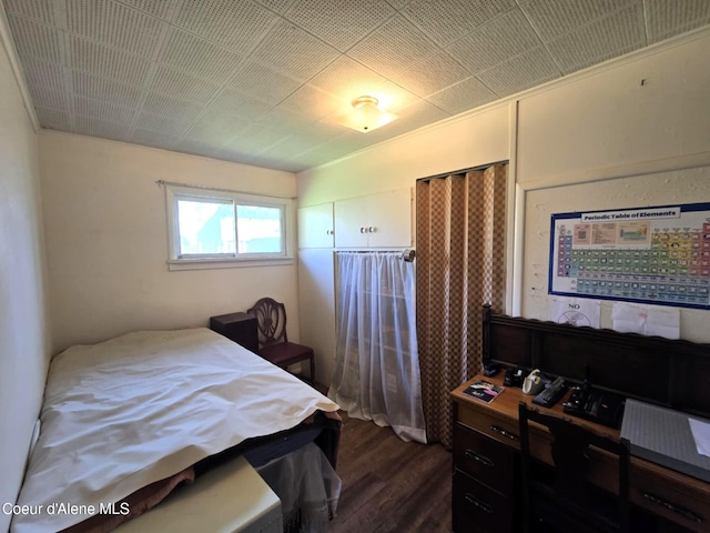 610 E Ockert St, Oldtown, ID 83822 - bedroom featuring dark wood-type flooring