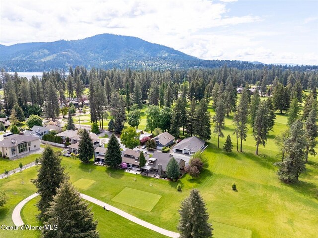 1665 E Club Ln, Hayden Lake, ID 83835 - aerial view of residential area featuring a mountainous background and a forest