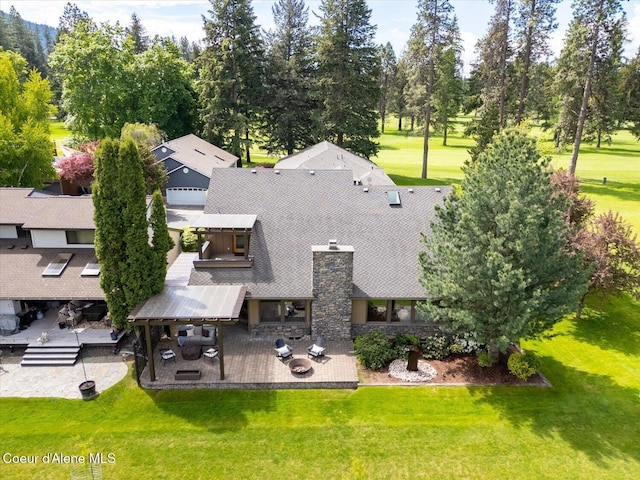 1665 E Club Ln, Hayden Lake, ID 83835 - aerial view of property and surrounding area featuring a tree filled landscape