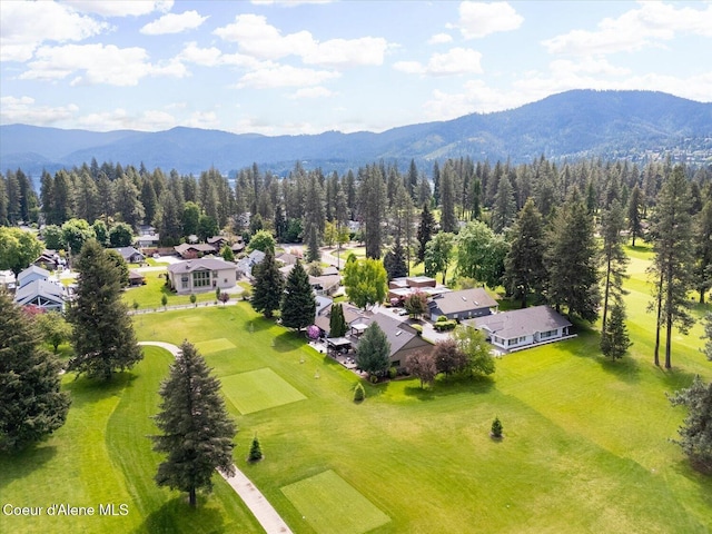 1665 E Club Ln, Hayden Lake, ID 83835 - aerial view of residential area featuring mountains and a forest