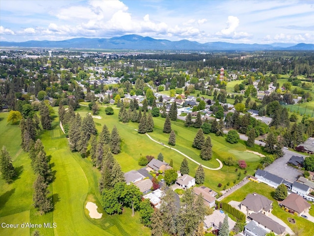 1665 E Club Ln, Hayden Lake, ID 83835 - drone / aerial view of a mountain backdrop and a golf course