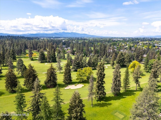 1665 E Club Ln, Hayden Lake, ID 83835 - aerial view of a local golf course and a mountain backdrop