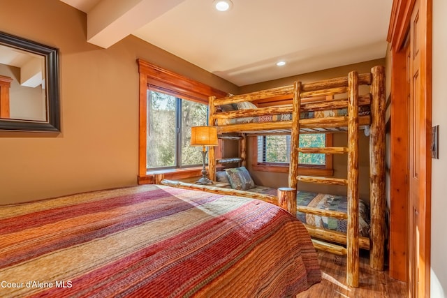 bedroom featuring recessed lighting