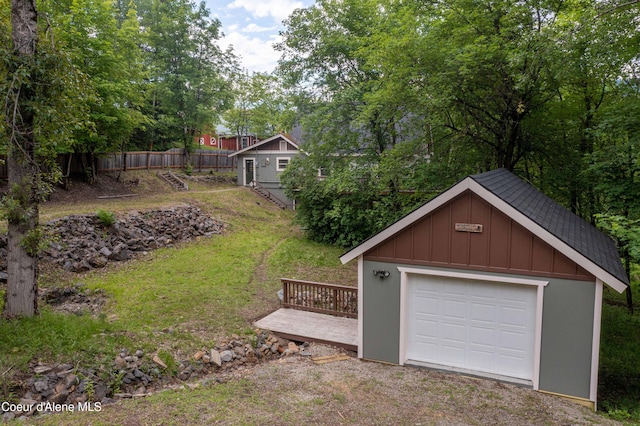 exterior space featuring fence