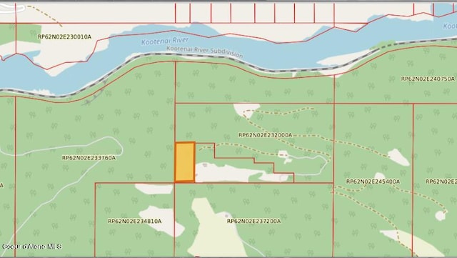 1942 Two Tail Rd, Bonners Ferry, ID 83805 - map / location of property area featuring property parcel outlined