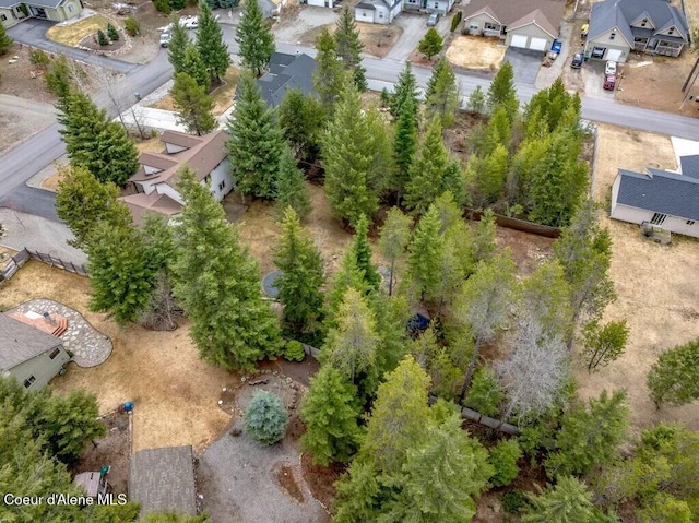 birds eye view of property featuring a residential view