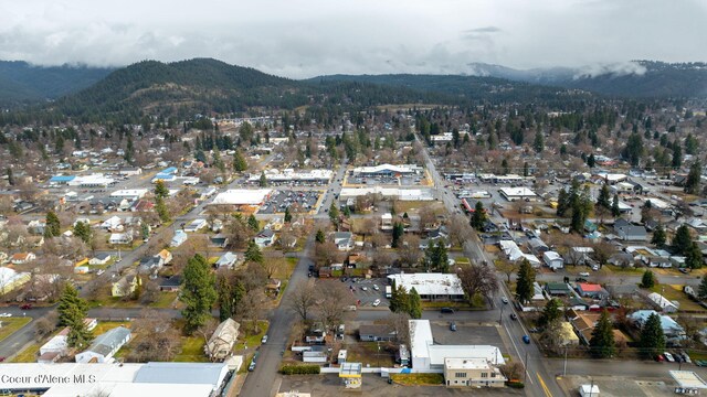 aerial view featuring a mountain view