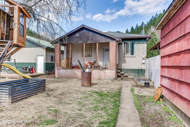 bungalow-style home featuring covered porch
