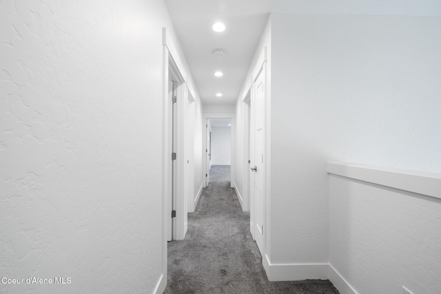 1006 E Garden Ave, Coeur Dalene, ID 83814 - corridor with a textured wall, baseboards, carpet, and recessed lighting