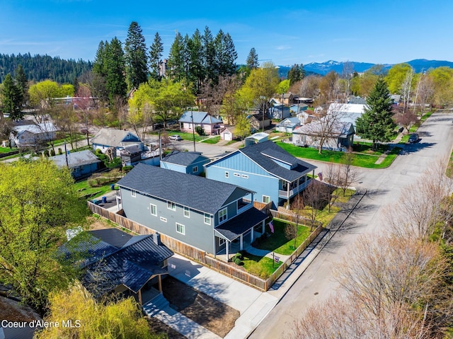 1006 E Garden Ave, Coeur Dalene, ID 83814 - drone / aerial view featuring a mountain view and a residential view