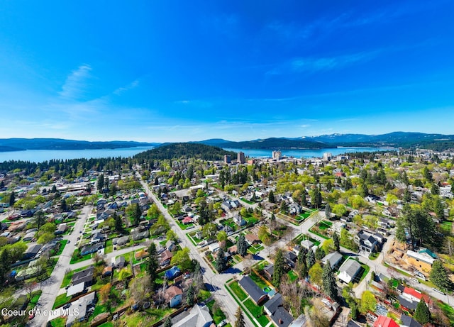 1006 E Garden Ave, Coeur Dalene, ID 83814 - bird's eye view featuring a water and mountain view