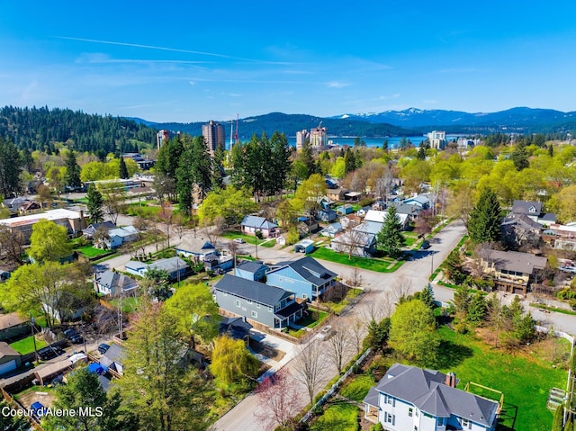1006 E Garden Ave, Coeur Dalene, ID 83814 - bird's eye view with a residential view and a water and mountain view