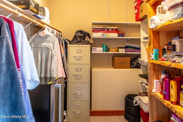 view of storage room