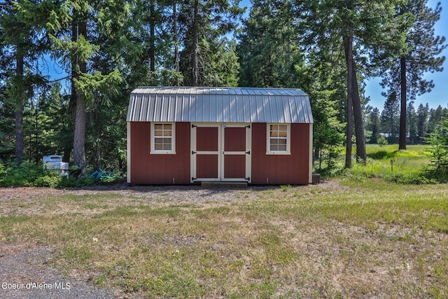 view of shed