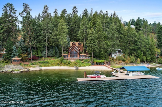 190 W Eagle Crest Dr, Coeur Dalene, ID 83814 - property view of water featuring a boat dock