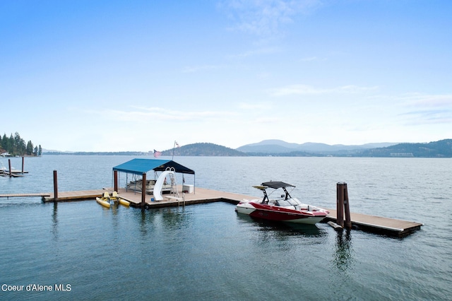190 W Eagle Crest Dr, Coeur Dalene, ID 83814 - dock area featuring a water and mountain view