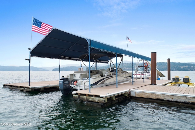 190 W Eagle Crest Dr, Coeur Dalene, ID 83814 - dock area with a water and mountain view