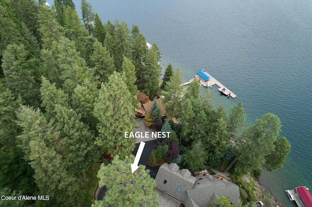 190 W Eagle Crest Dr, Coeur Dalene, ID 83814 - birds eye view of property with a water view