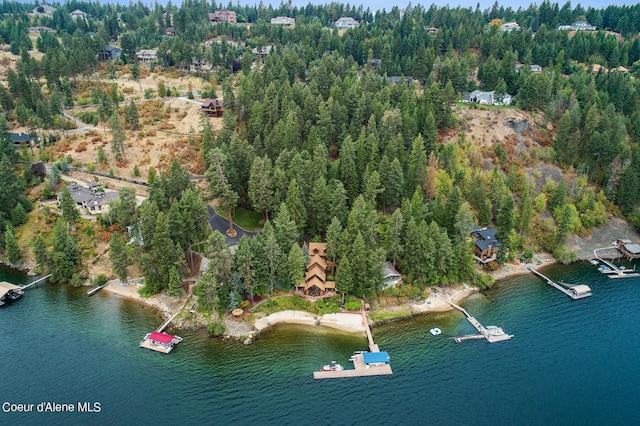 190 W Eagle Crest Dr, Coeur Dalene, ID 83814 - bird's eye view featuring a water view