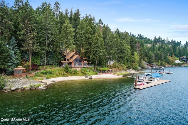 190 W Eagle Crest Dr, Coeur Dalene, ID 83814 - water view featuring a floating dock