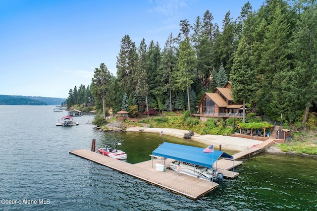 190 W Eagle Crest Dr, Coeur Dalene, ID 83814 - view of dock featuring a water view