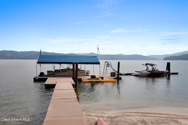 190 W Eagle Crest Dr, Coeur Dalene, ID 83814 - view of dock featuring a water and mountain view