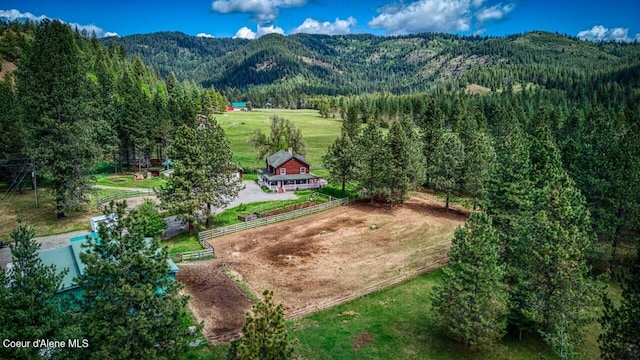 415 Shale Rd, Priest River, ID 83856 - view of mountain backdrop with a heavily wooded area and rural landscape