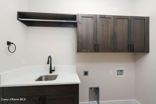 7365 N Breaux, Coeur Dalene, ID 83815 - clothes washing area featuring electric dryer hookup, cabinet space, and hookup for a washing machine
