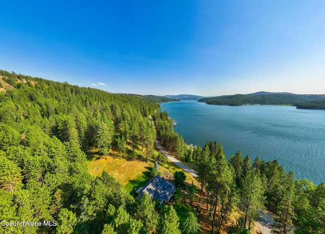 4459 E Ogara Rd, Harrison, ID 83833 - exterior space featuring a wooded view and a water and mountain view