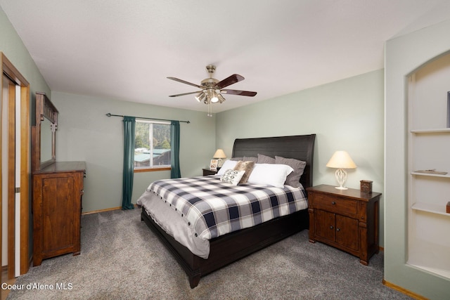 5904 N 15th St, Dalton Gardens, ID 83815 - carpeted bedroom featuring ceiling fan and baseboards
