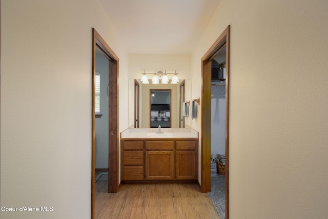5904 N 15th St, Dalton Gardens, ID 83815 - bathroom featuring vanity and wood finished floors