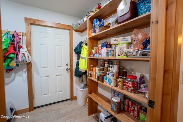 view of pantry