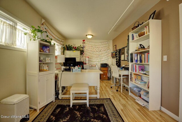 723 Pine St, Sandpoint, ID 83864 - office with baseboards and light wood-style flooring