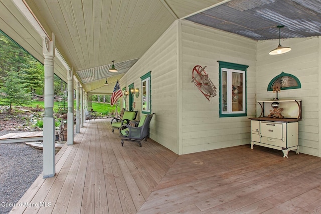 3467 E Sunset Dr, Harrison, ID 83833 - view of wooden porch