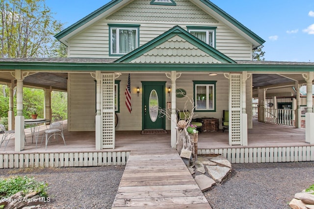 3467 E Sunset Dr, Harrison, ID 83833 - view of front of house featuring covered porch