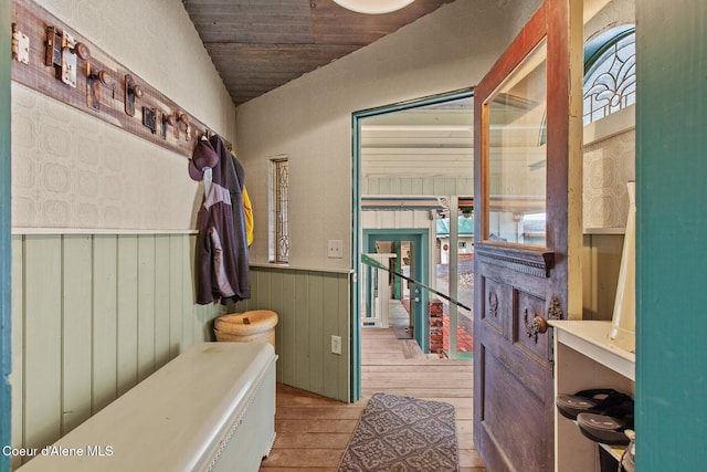 3467 E Sunset Dr, Harrison, ID 83833 - walk in closet with wood finished floors and vaulted ceiling