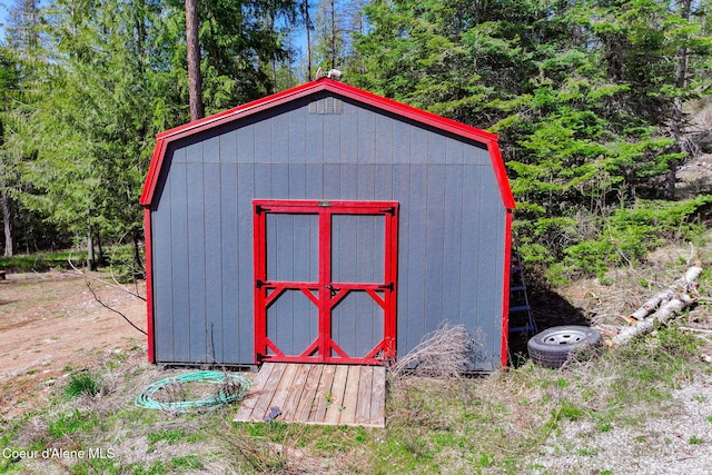 view of shed