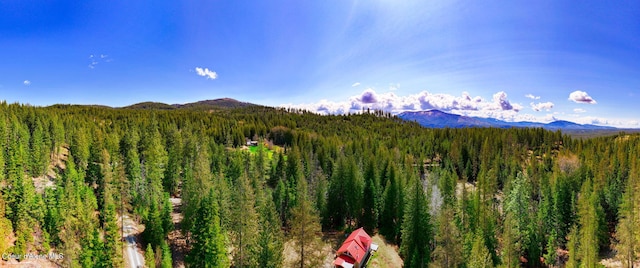 view of mountain feature featuring a view of trees
