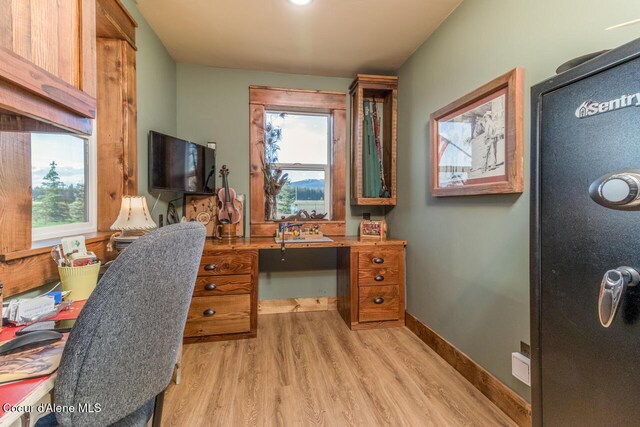 488 Fawn Ln, Bonners Ferry, ID 83805 - office space featuring baseboards and light wood-type flooring