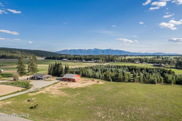 488 Fawn Ln, Bonners Ferry, ID 83805 - drone / aerial view with a mountain view and a rural view