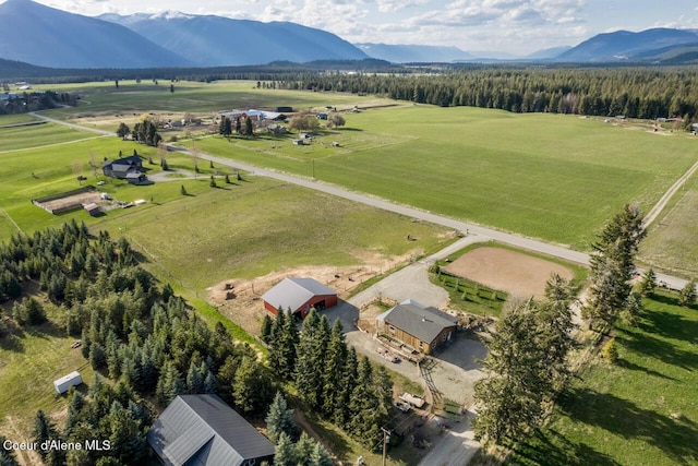 488 Fawn Ln, Bonners Ferry, ID 83805 - drone / aerial view with a mountain view and a rural view