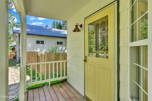 12854 E Hellroaring Rd, Athol, ID 83801 - doorway to property featuring metal roof