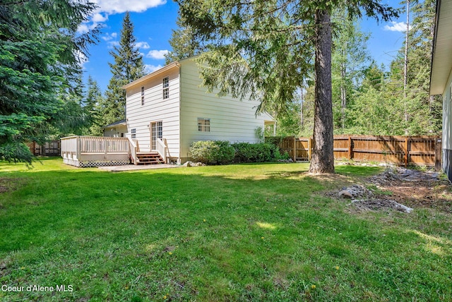 12854 E Hellroaring Rd, Athol, ID 83801 - view of yard with a deck